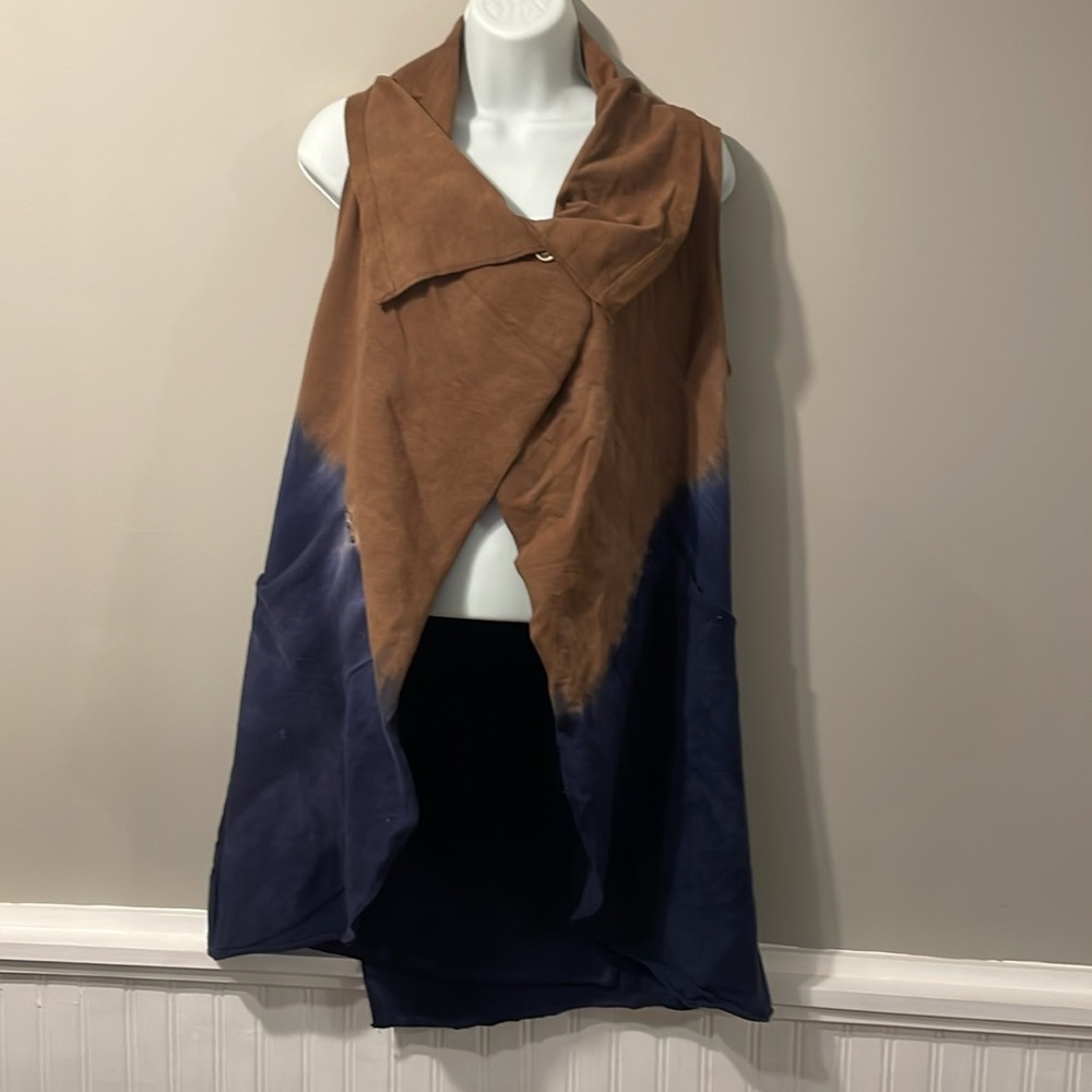 Testimony, tie dye vest shawl top - Picture 3 of 6